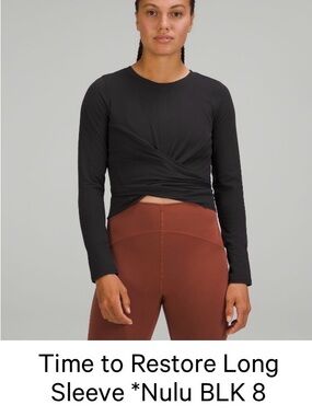 lululemon athletica Time to Restore Long-Sleeve Tie-Front Top